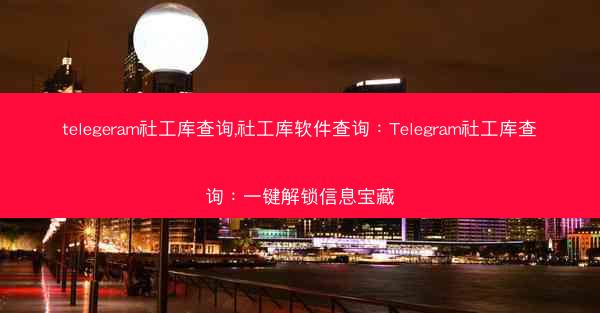 telegeram社工库查询,社工库软件查询：Telegram社工库查询：一键解锁信息宝藏