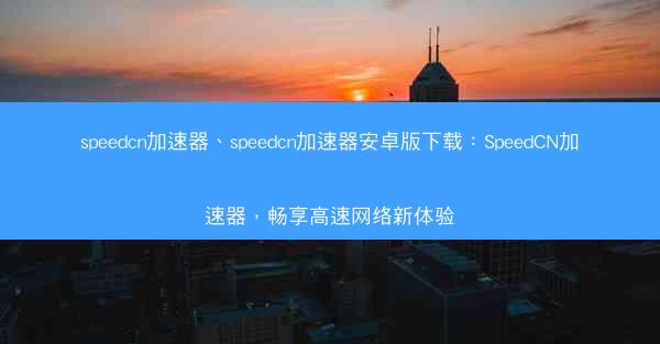 speedcn加速器、speedcn加速器安卓版下载：SpeedCN加速器，畅享高速网络新体验