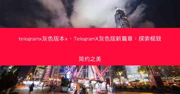 telegramx灰色版本x、TelegramX灰色版新篇章：探索极致简约之美